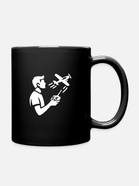 Vol avec l’avion télécommandé - Mug uni - noir