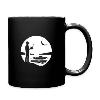 remote-controlled boat silhouette - Full Colour Mug - black - Right