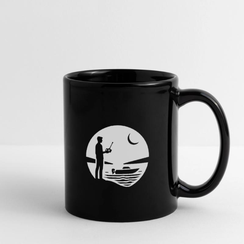silhouette de bateau télécommandée Mug uni