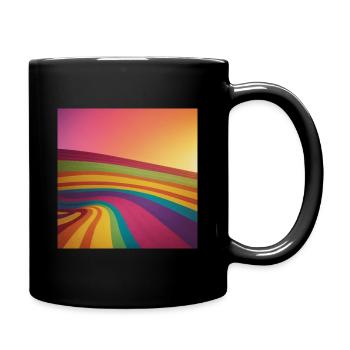 Design rétro inspiré de Rainbow.60s par The Showroom. - Mug uni - noir - Droite