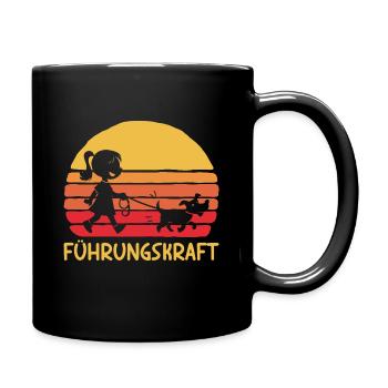 Führungskraft Hund Hundehalterin Geschenkidee Witz - Tasse einfarbig - Schwarz - Rechts