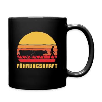 Landwirt Bauer Viehzüchter Milchbauer Geschenkidee - Tasse einfarbig - Schwarz - Rechts