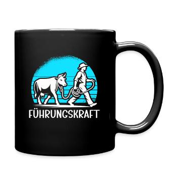 Führungskraft Kühe Landwirt Bauer Geschenkidee - Tasse einfarbig - Schwarz - Rechts