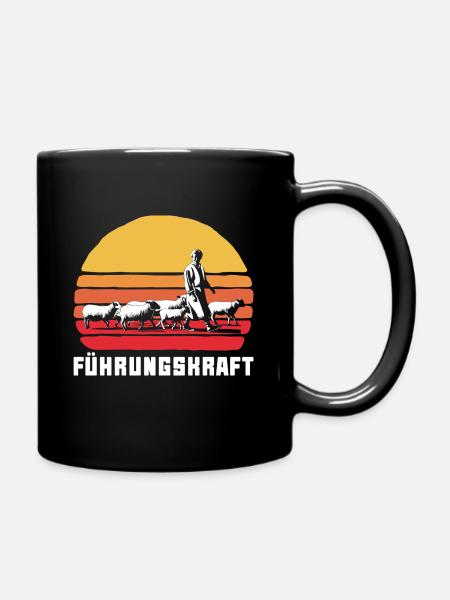 Führungskraft Schafe Hirte Geschenkidee Lustig - Tasse einfarbig - Schwarz