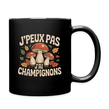 J'Peux Pas Champignons - Mug uni - noir - Droite