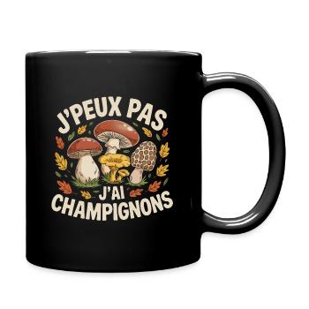 J'Peux Pas Champignons - Mug uni - noir - Droite