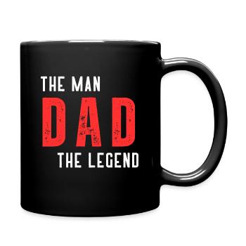 Die Legende - Tasse einfarbig - Schwarz - Rechts