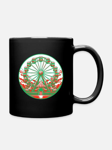 Riesenrad - Tasse einfarbig - Schwarz
