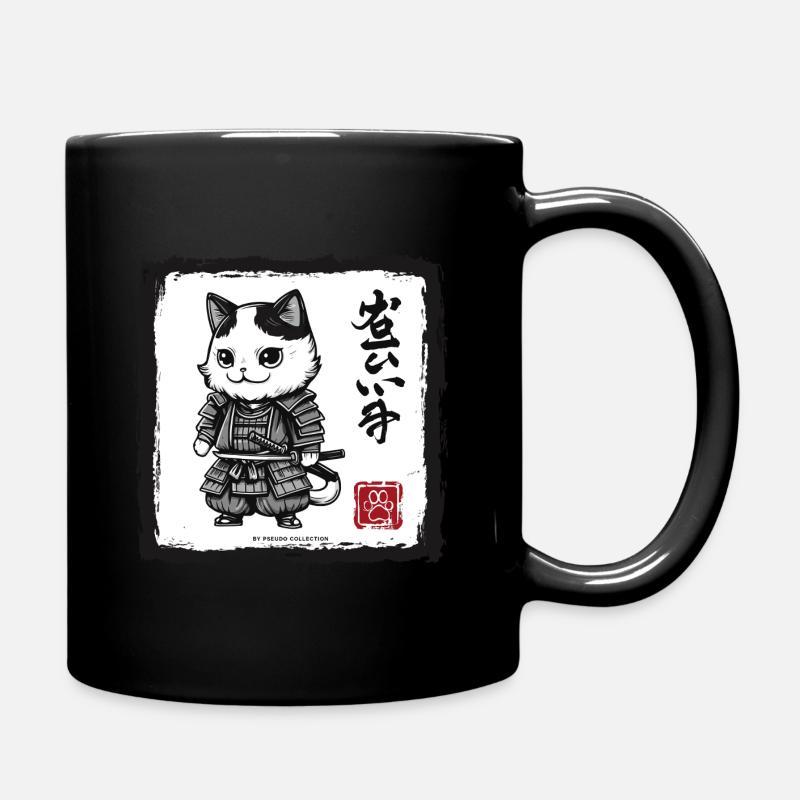 Catsurai – Chat samouraï au Japon Cadeau de style - Mug uni - noir