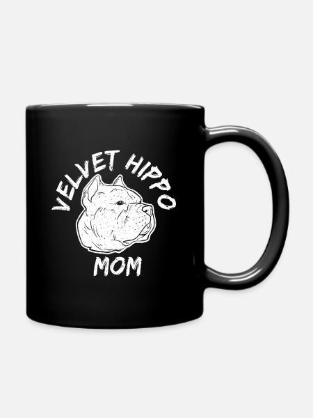Velvet Hippo Mom – American Bully Design - Tasse einfarbig - Schwarz