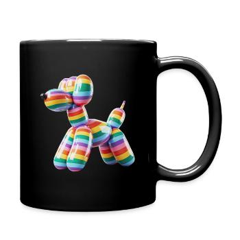 Ballon chien fierté arc-en-ciel drapeau - Mug uni - noir - Droite