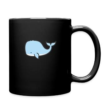 Sperm whale whale sea environment nature children baby - Full Colour Mug - black - Right