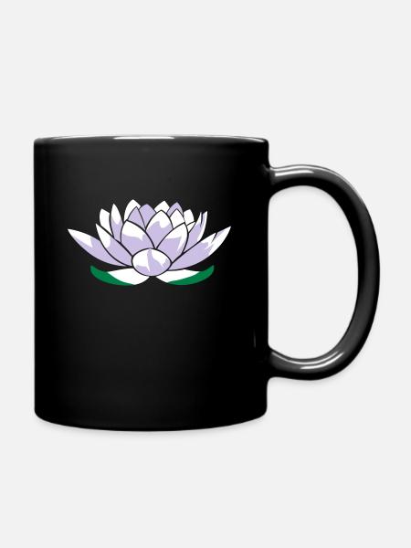 Lotus - Full Colour Mug - black