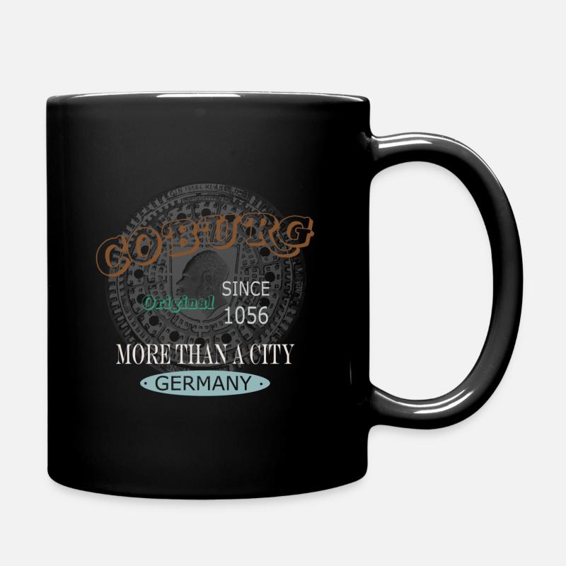 Authentic Coburg tuerkis best for black - Tasse einfarbig - Schwarz