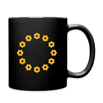 Europe Flowers Summer Symbol Flower Power in the EU - Full Colour Mug - black - Right