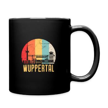Wuppertal Skyline Silhouette 80er Retro Vintage - Tasse einfarbig - Schwarz - Rechts