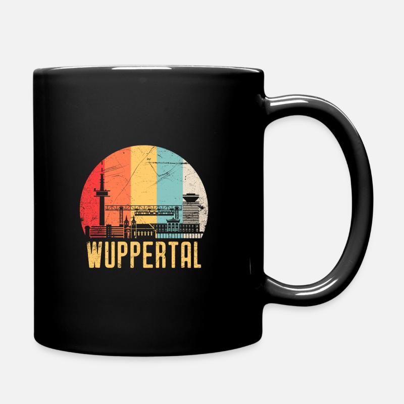 Wuppertal Skyline Silhouette 80er Retro Vintage - Tasse einfarbig - Schwarz