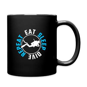 Eat Sleep Dive Repeat Repeat Cadeau - Mug uni - noir - Droite