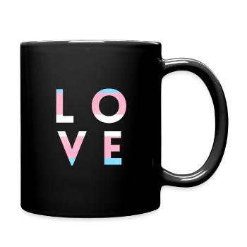 LOVE LGBT Trans LGBTQIA LGBT Pride Rainbow - Mug uni - noir - Droite