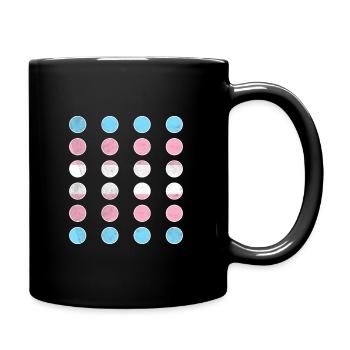Transgender Pride LGBT Regenbogen Flagge LGBTQIA - Full Colour Mug - black - Right