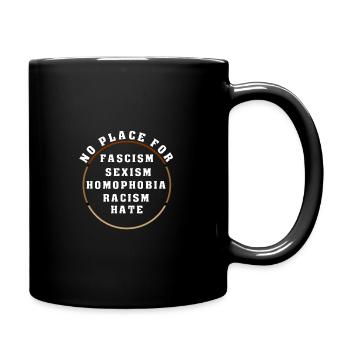 Gegen Rechts Antifa Rassismus Pride LGBT LGBTQIA - Full Colour Mug - black - Right