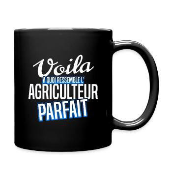 Agriculteur - Mug uni - noir - Droite