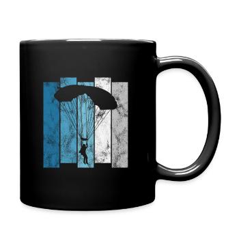 Fallschirmspringer Fallschirm Fallschirmspringen - Tasse einfarbig - Schwarz - Rechts