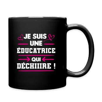 cadeau marrant éducatrice la meilleure déchire - Mug uni - noir - Droite