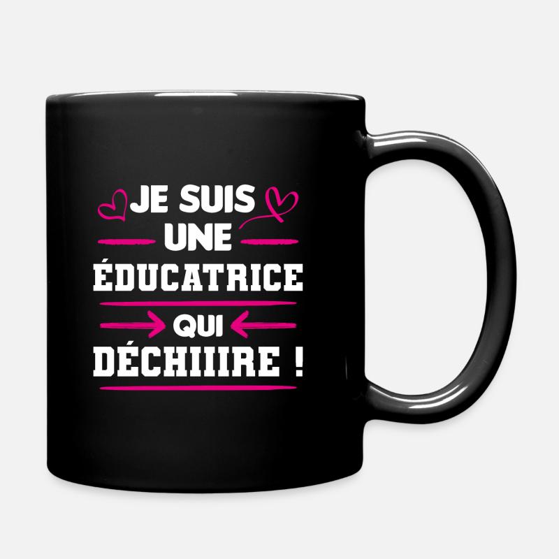 cadeau marrant éducatrice la meilleure déchire - Mug uni - noir