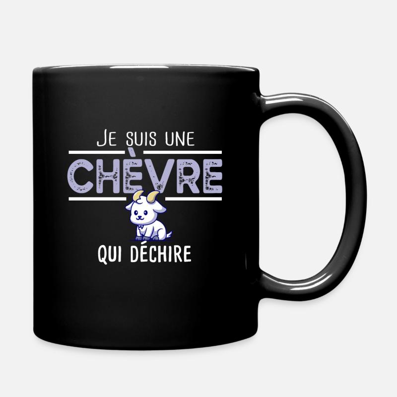 Chèvre Animal Ferme Cadeau Humour Drôle Citations - Mug uni - noir