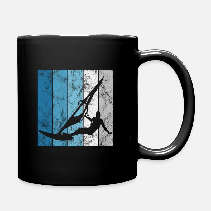 Windsurfer Windsurfing Retro Windsurfen Surfen - Tasse einfarbig - Schwarz