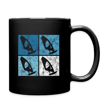 Surfing Retro Windsurfing Windsurfing Windsurfer - Full Colour Mug - black - Right