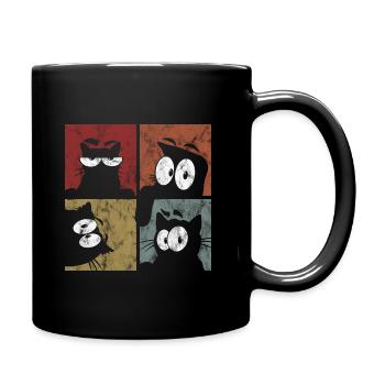 Chat chat chat rétro chat chat Chat Miau - Mug uni - noir - Droite