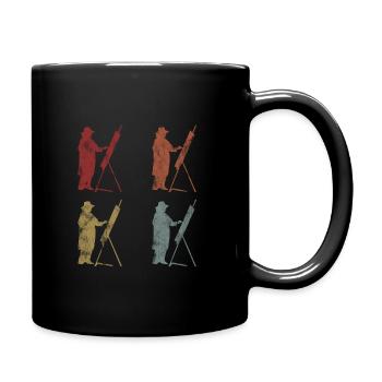 Peinture artiste artiste peintre art rétro - Mug uni - noir - Droite