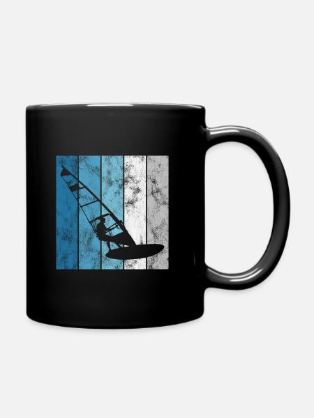 Planche à voile Planche à voile Rétro Surf - Mug uni - noir