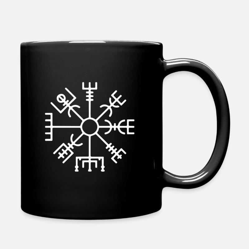 Vegvisir Kompass Rune Vikinger - Tasse einfarbig - Schwarz