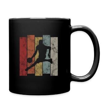 Basketteur basket rétro - Mug uni - noir - Droite