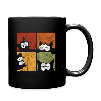 Chat chat chat de chat - Mug uni - noir - Droite