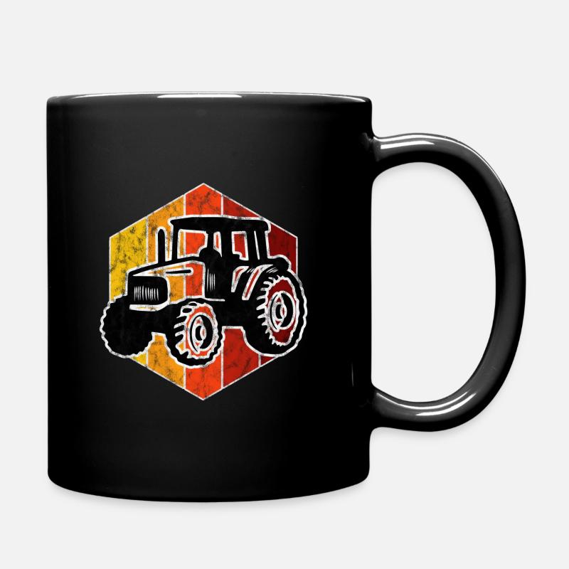 Tracteurs tracteurs rétro tracteurs ferme tracteurs - Mug uni - noir