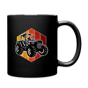 Farm Retro Bauer Tractor Tractors Tractors Tractors - Full Colour Mug - black - Right