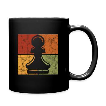 Checkmate Retro Chess Piece Chess Player Chess Player Chess - Full Colour Mug - black - Right
