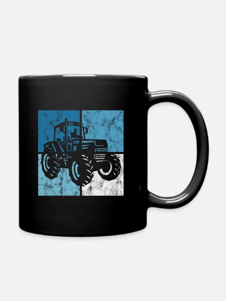 Tracteurs tracteurs ferme rétro tracteurs tracteurs - Mug uni - noir