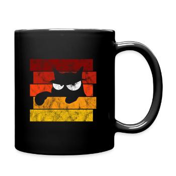 Chat Chat Miau Chat Rétro Chats - Mug uni - noir - Droite