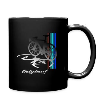 Fahrrad Rennrad Vintage Design - Tasse einfarbig - Schwarz - Rechts