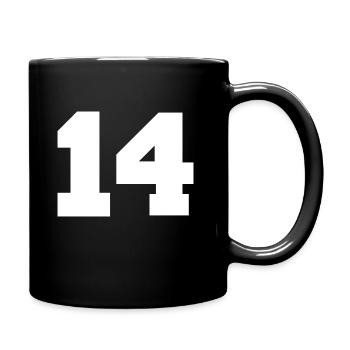 14 Fourteen Number Lucky Number Birthday Gift - Full Colour Mug - black - Right