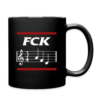 FCK AFD - Tasse einfarbig - Schwarz - Rechts