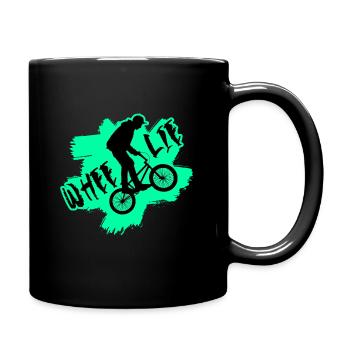 Fahrrad BMX MTB WHEELIE - Tasse einfarbig - Schwarz - Rechts