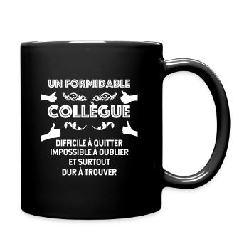 Collègue femme départ d'entreprise - Mug uni - noir - Droite