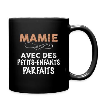Fête de mamie. mamie avec des enfants parfaits - Mug uni - noir - Droite