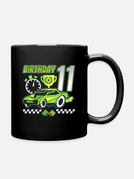 11ème anniversaire voiture de course 11 ans pilote de course - Mug uni - noir